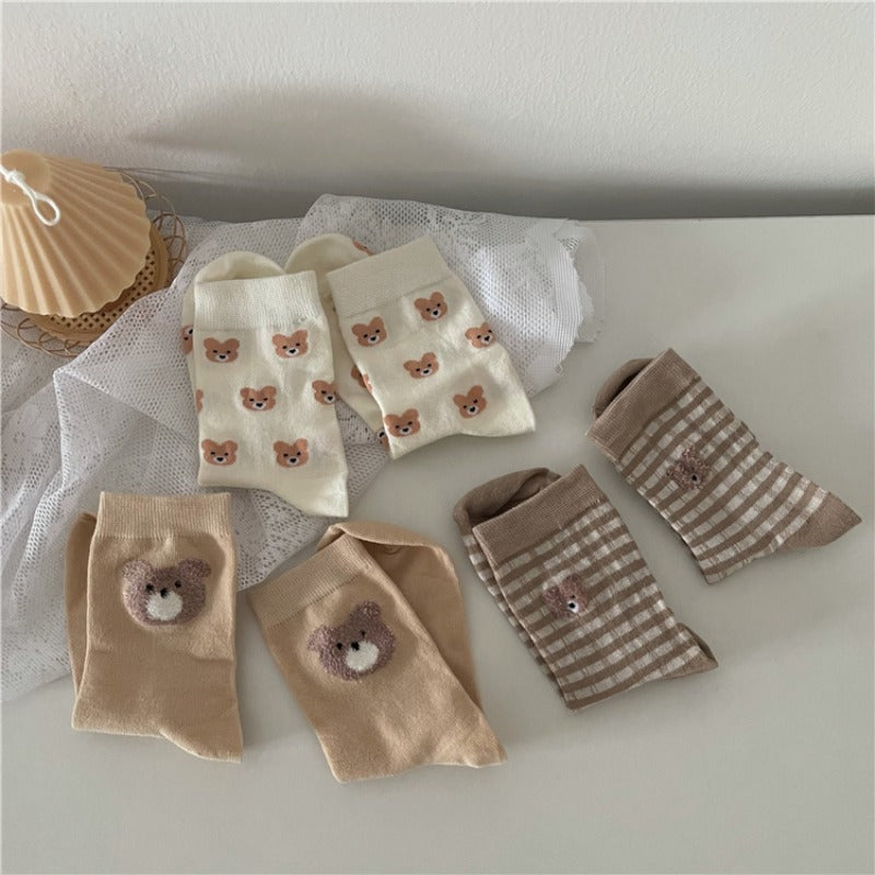 Brown Teddy Socks