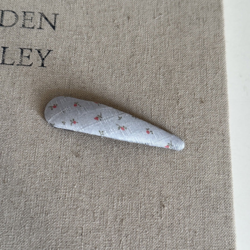 Floral Print Fabric Hair Clips Set