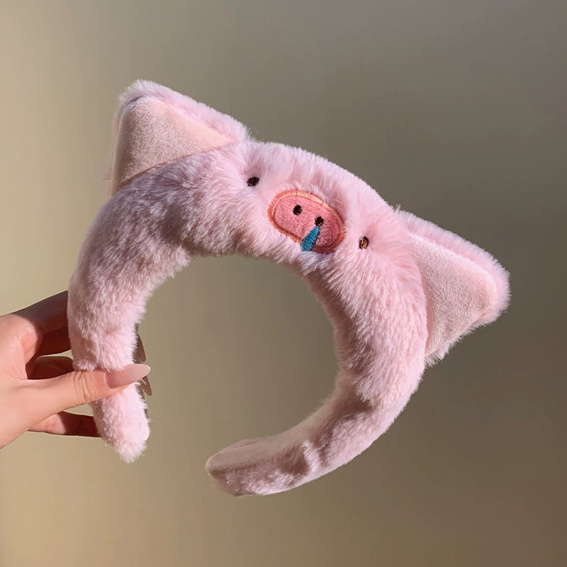 Fluffy Piggy Ear Hairband Accessory