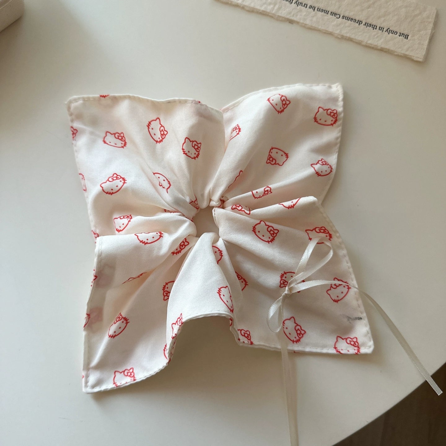 Polka Dot Oversized Hair Scrunchie
