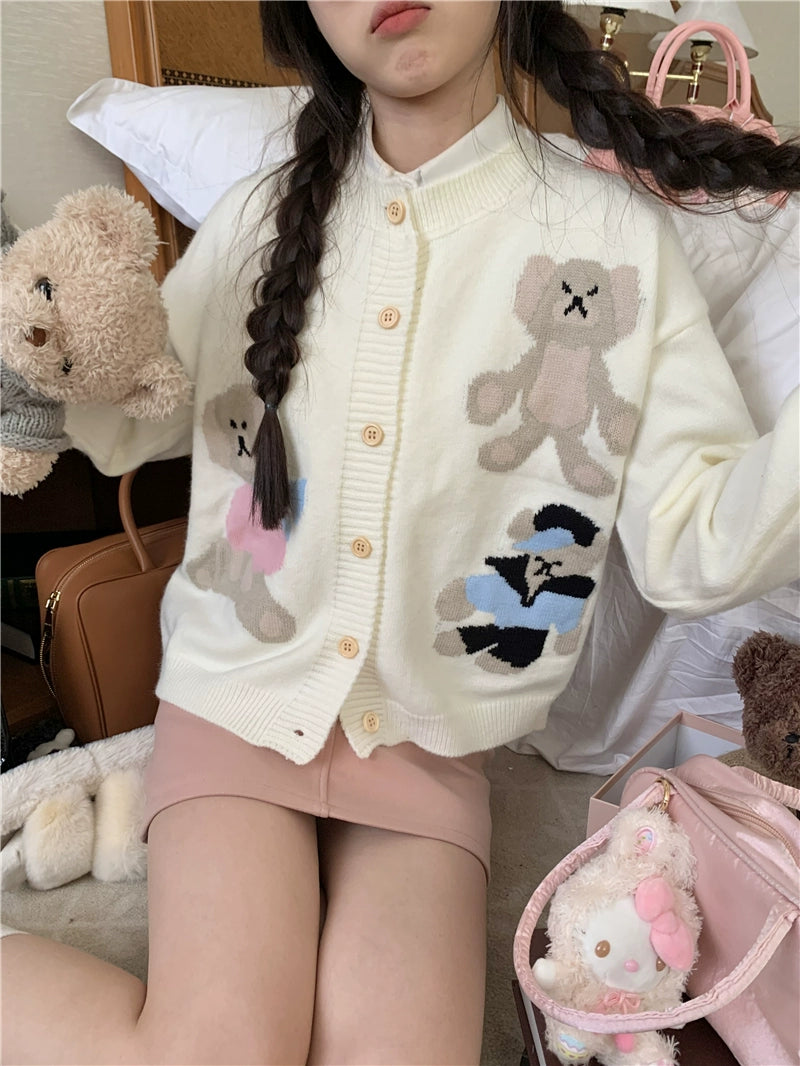 Bear Knit Cardigan – Little Jamie