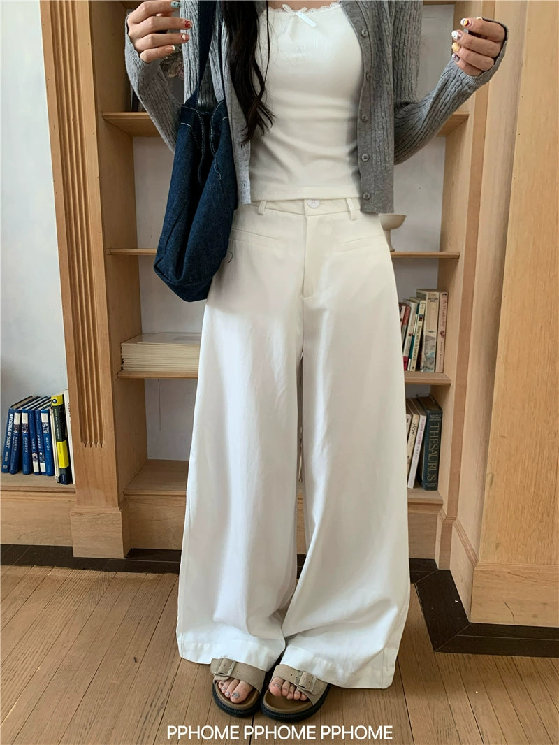 High-Waist Wide-Leg Chinos