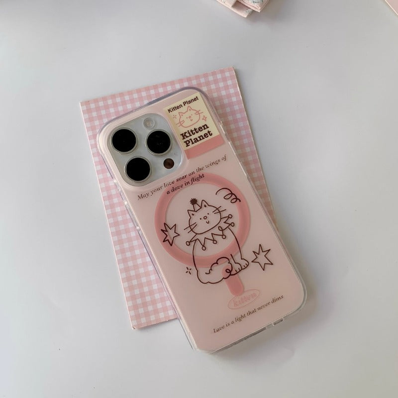 Pink Kitten Planet Case