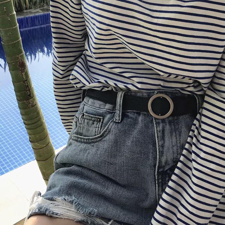 Basic round buckle belt
