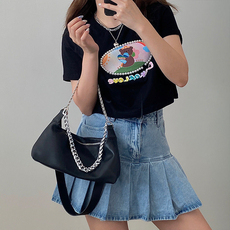 Simple Black Chain Bag