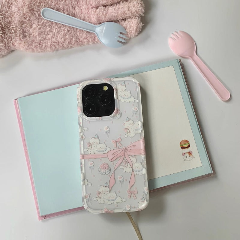 Pastel Ribbon Poodle Case
