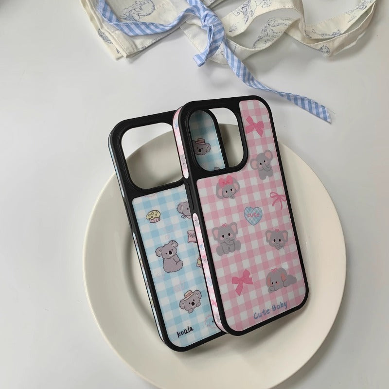 Cute Koala Gingham Phone Case