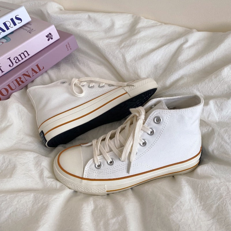 Classic High-Top Canvas Sneakers Lavender