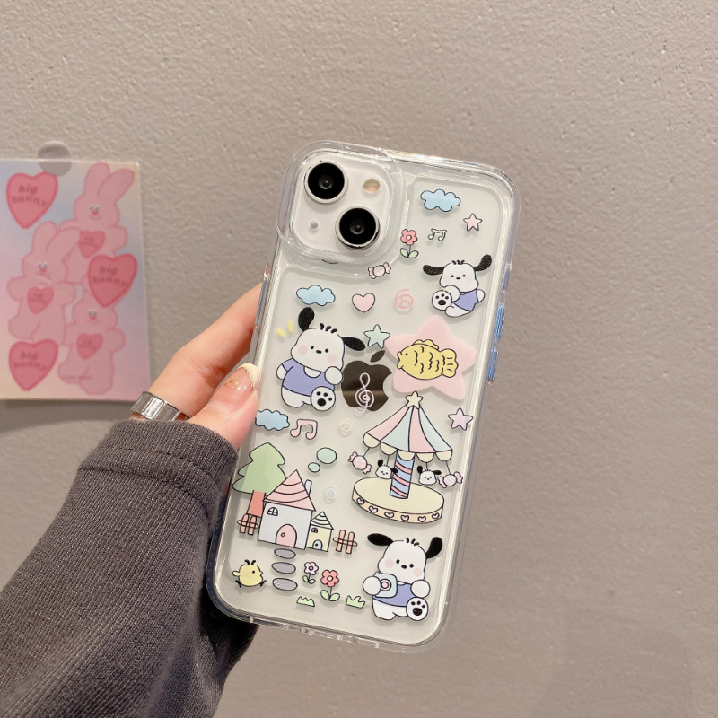 Patcha  Dog Print Transparent Case