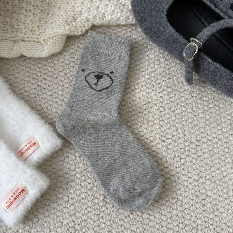 Cozy Critter Patterned Wool Socks