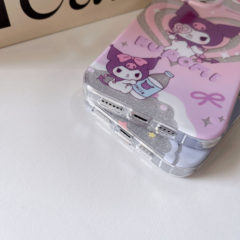 Glitter Layer Heart Sanrio Case