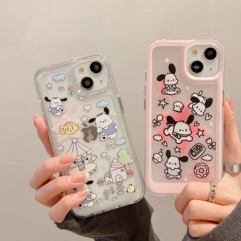 Patcha  Dog Print Transparent Case