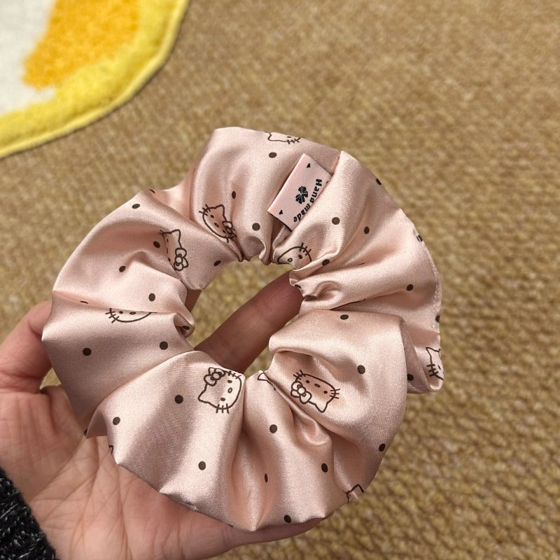 Silk Polka Dot Hair Scrunchie