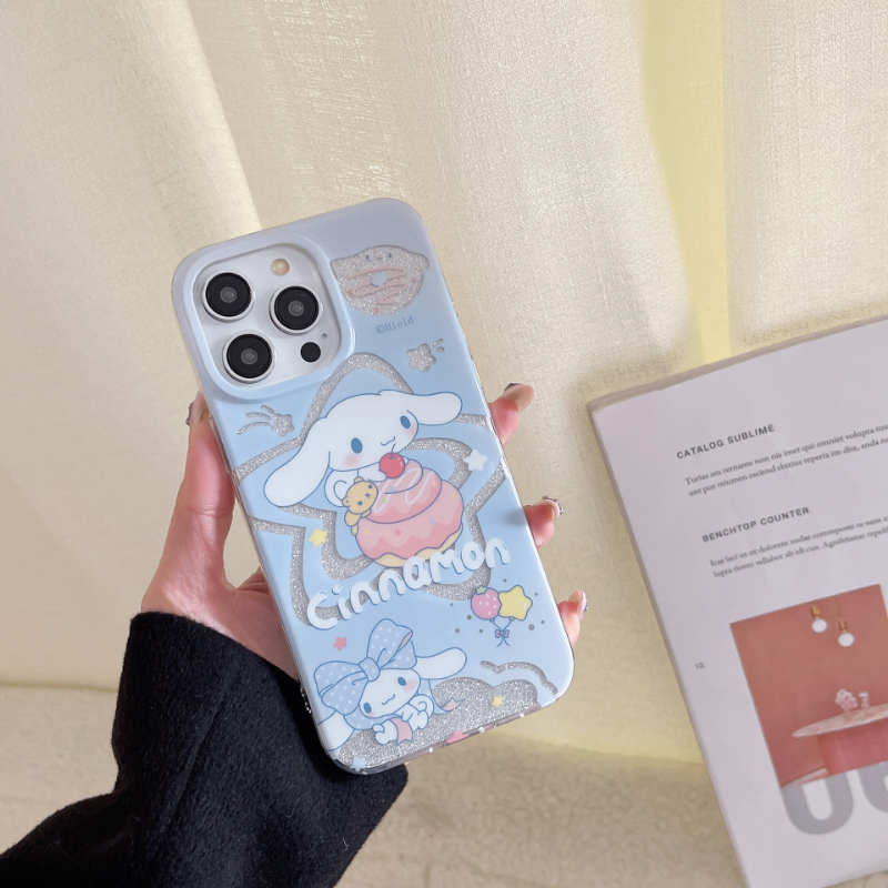 Glitter Layer Heart Sanrio Case