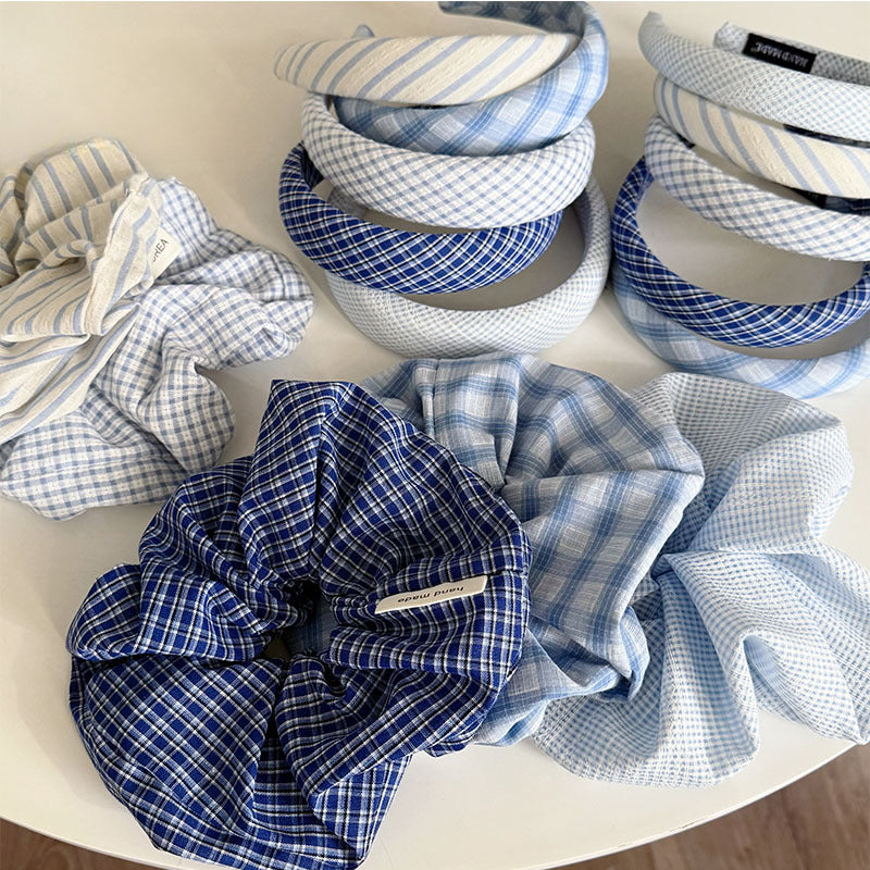 Plaid Fabric Headband Hair Accessories