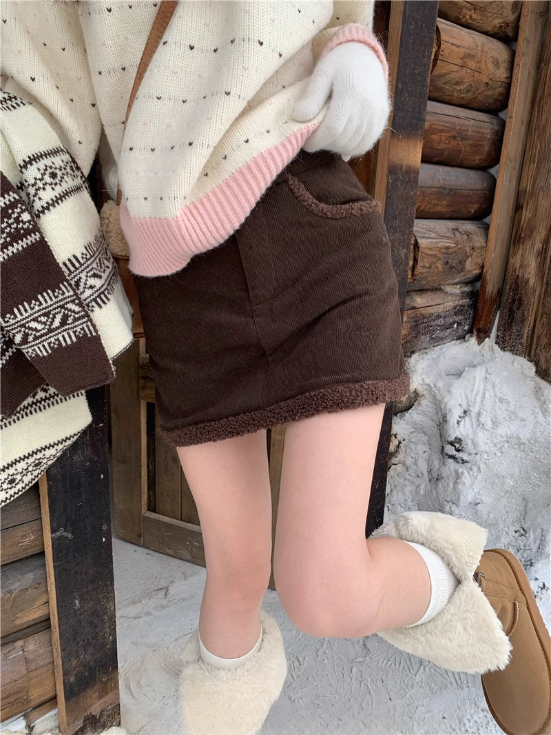 Cozy Corduroy Mini Skirt