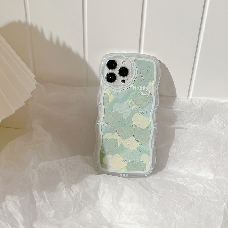 Green Bubble Heart Case