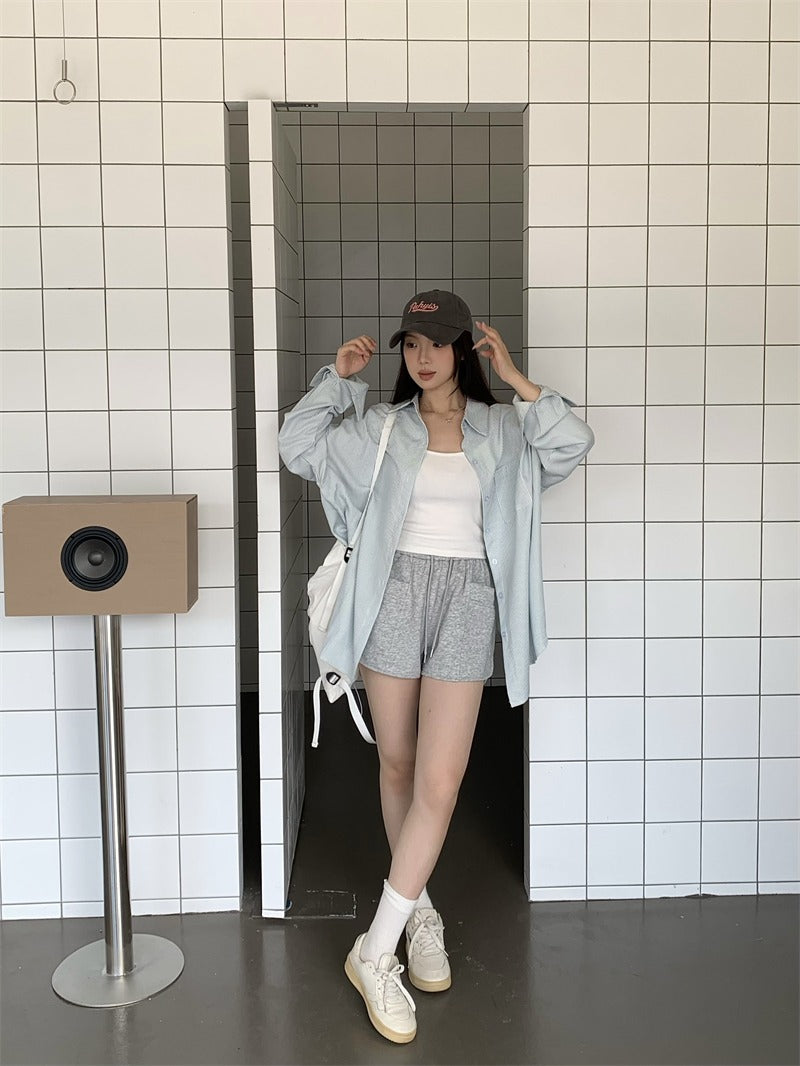 Stripes Basic Oversized Blouse