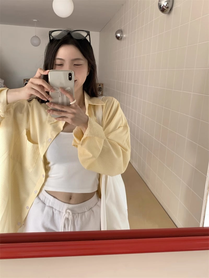 Stripes Basic Oversized Blouse