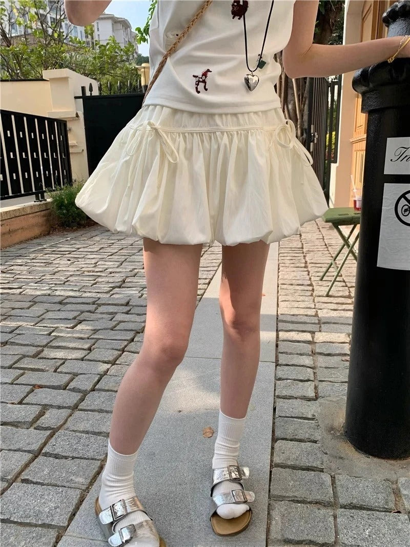 High Waist Pleated Mini Skirt