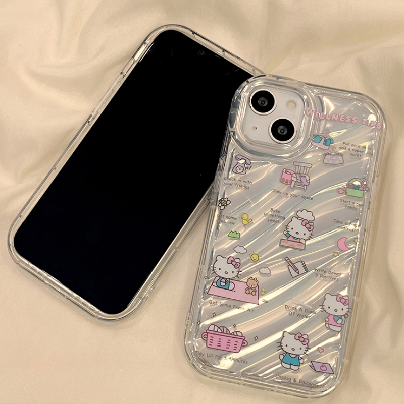 Laser Cute Kitty Transparent Case