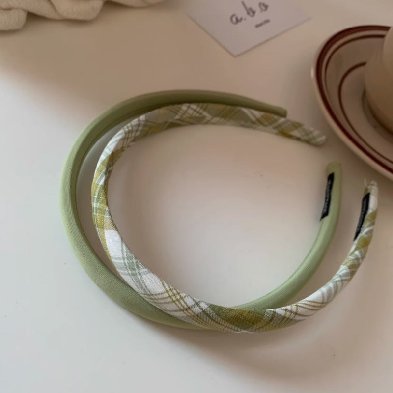 Pastel Gingham Headband Set
