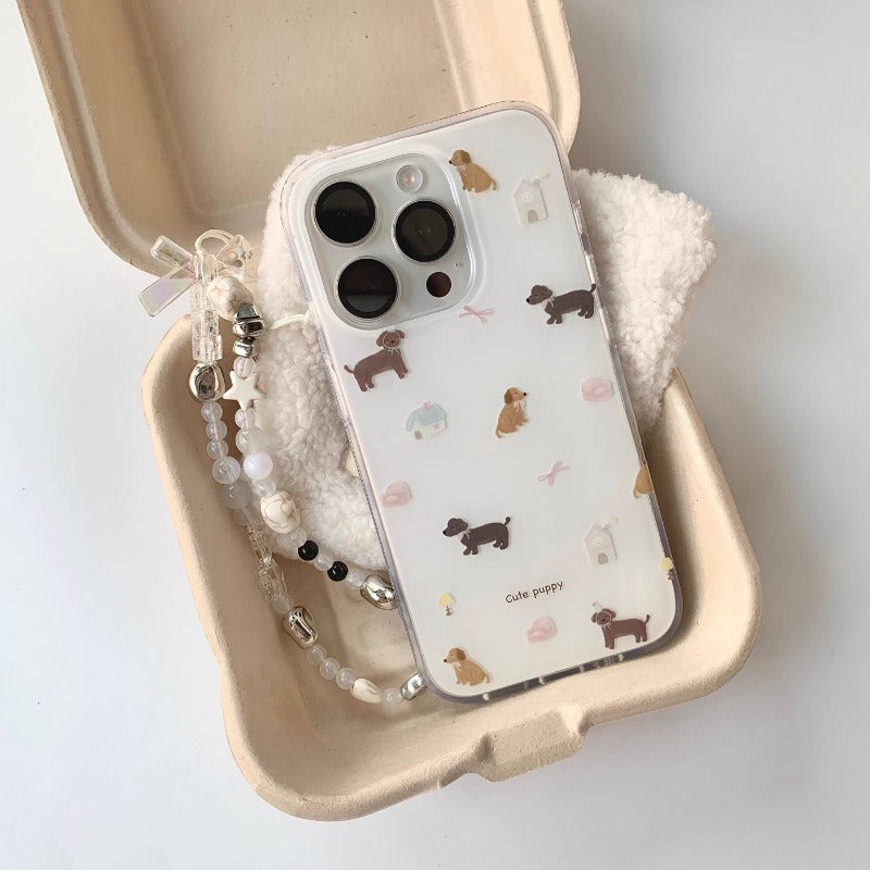 Clear Puppy Print Case
