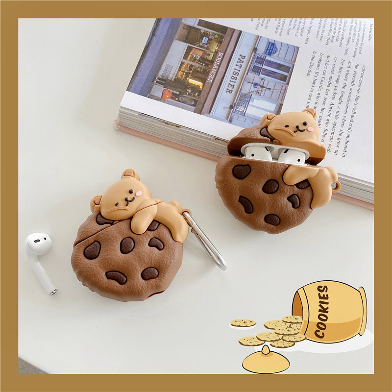 Teddy Lying Cookie Airpods Case