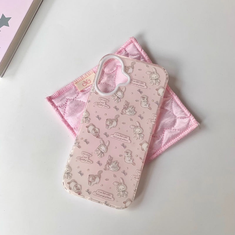 Pink Beaded Unicorn Phone Case