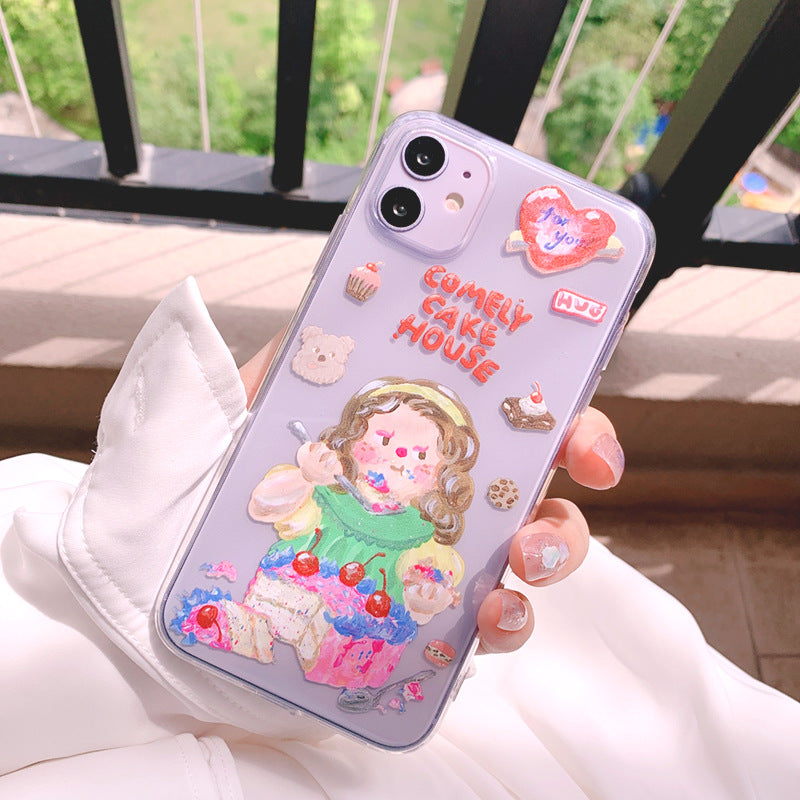 Cake Girl Transparent Case