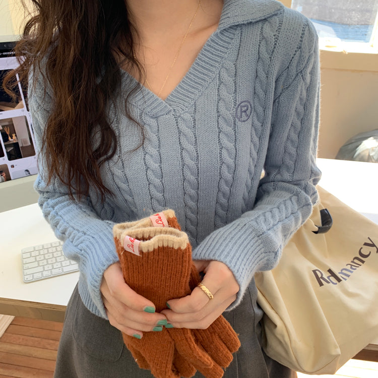 Daisy Stripe Knit Sweater