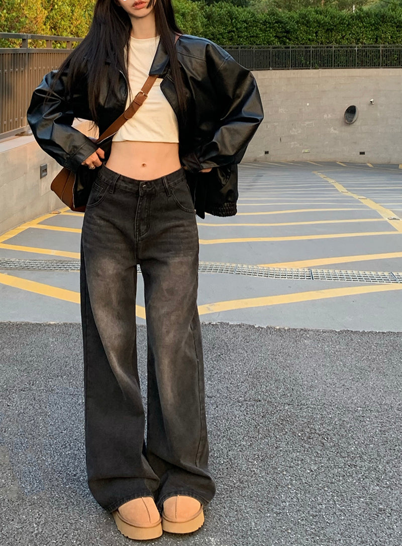 Felicia Denim Straight Pants