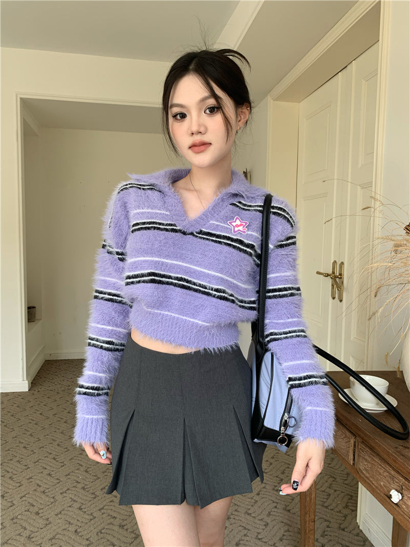 Jen Vneck Stripe Sweater