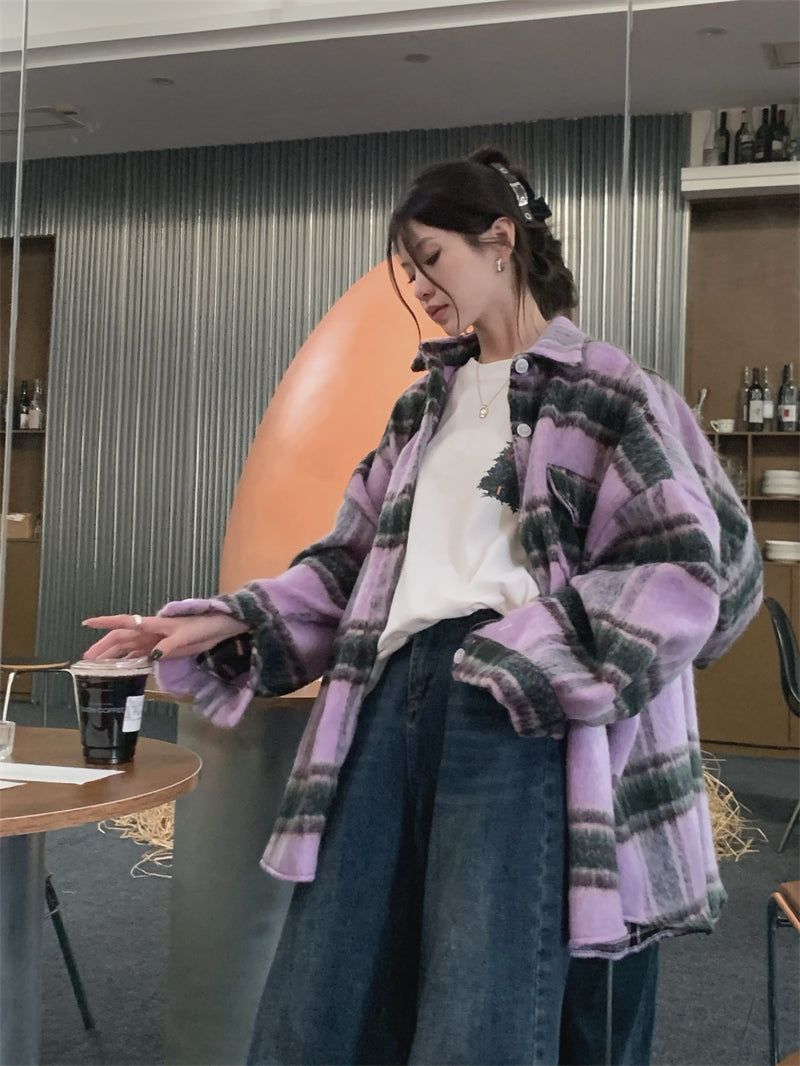 Hazel Plaid Woolen Jacket