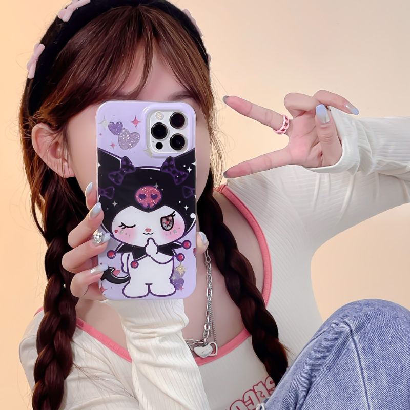 Winking Sanrio Glitter Case