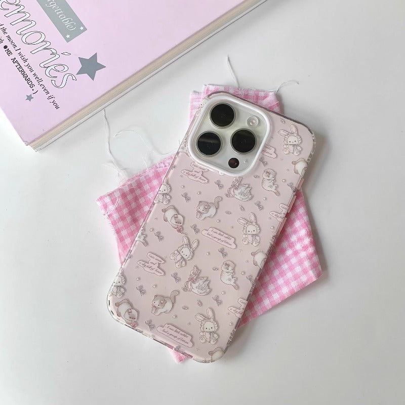 Pink Beaded Unicorn Phone Case