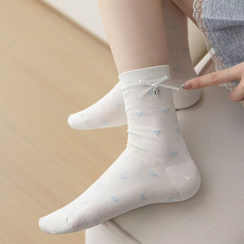 Assorted Pastel Embroidered Socks