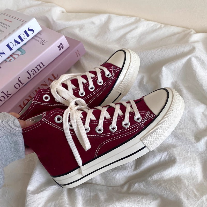 Classic High-Top Canvas Sneakers Lavender