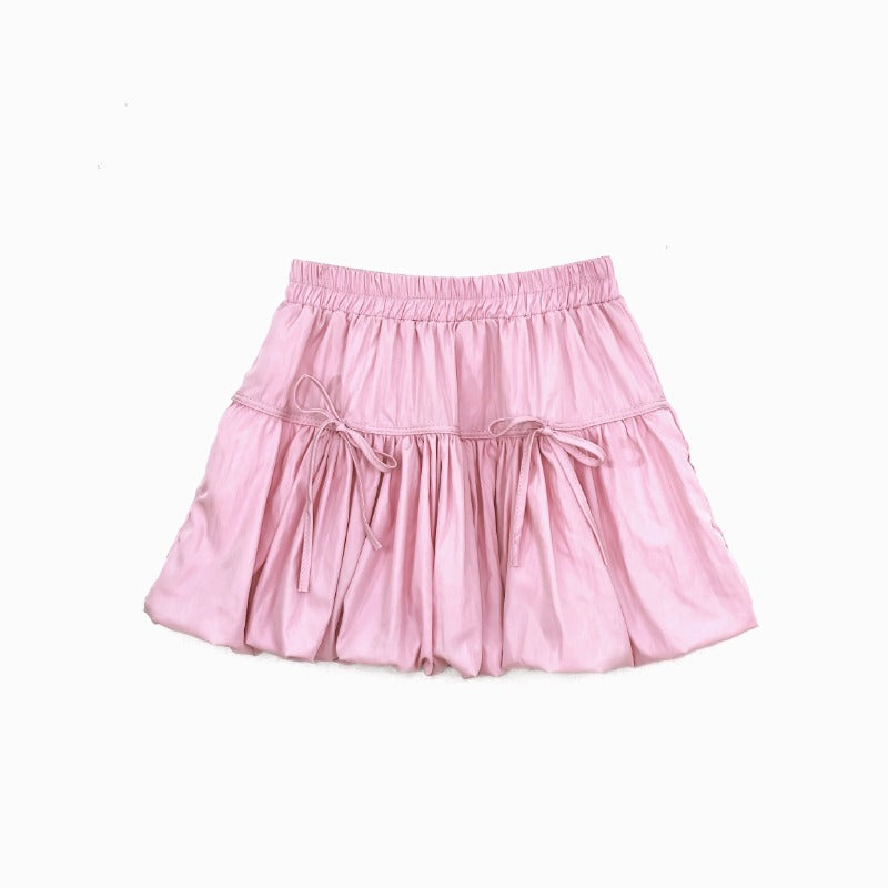 High Waist Pleated Mini Skirt