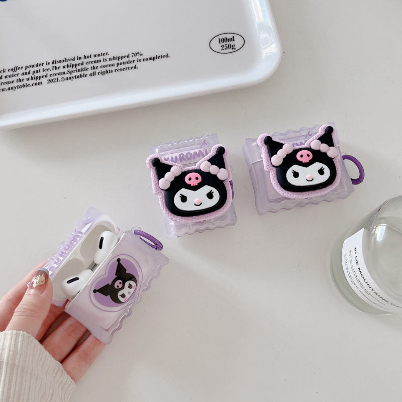 Purple Kuromi Charm Airpods Case