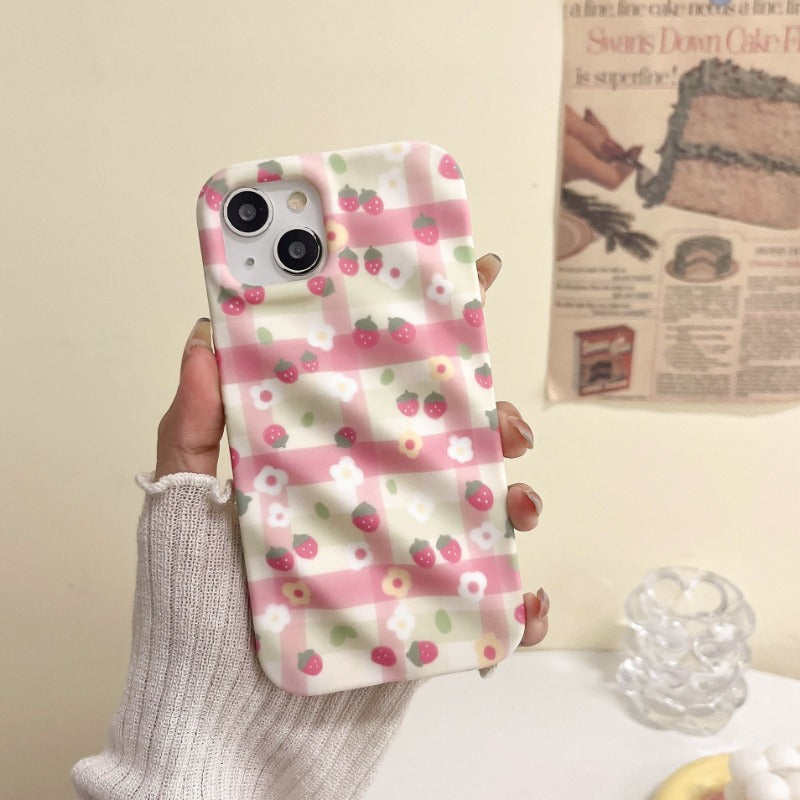 Strawberries Plaid Case