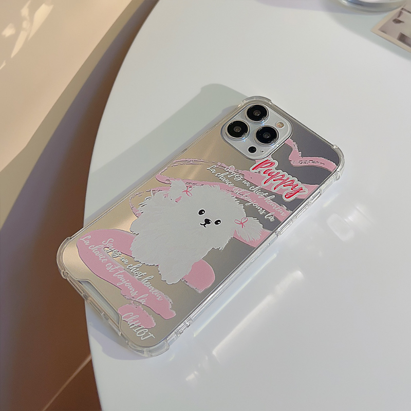 Girlie Pup Mirror Phone Charm Case