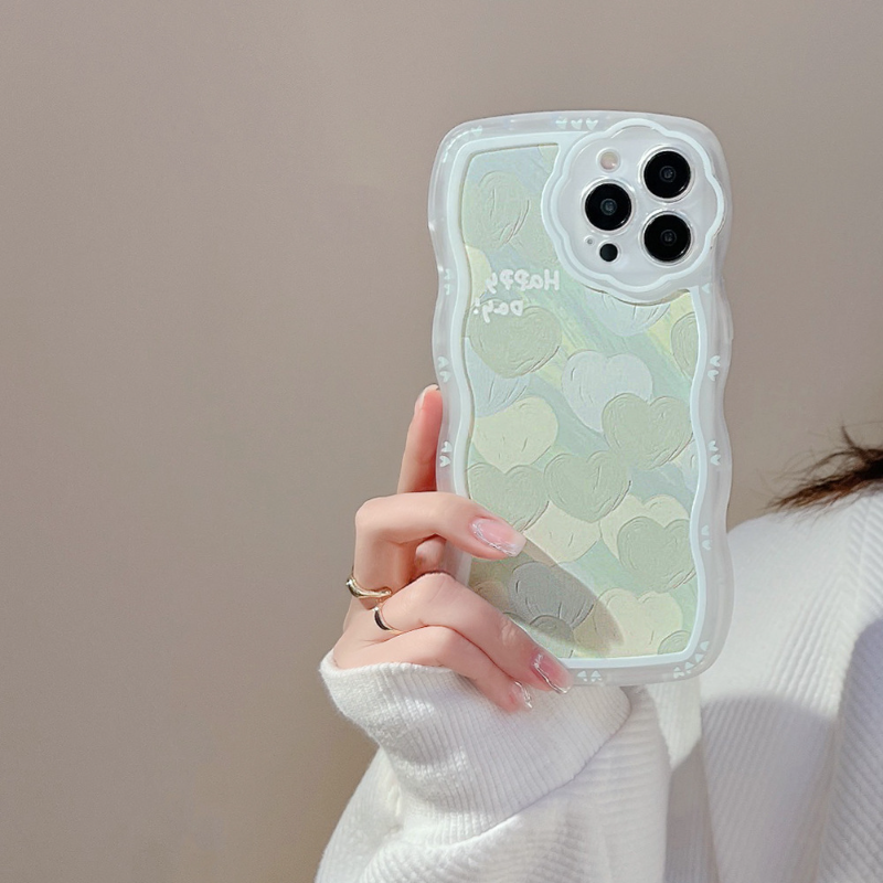 Green Bubble Heart Case