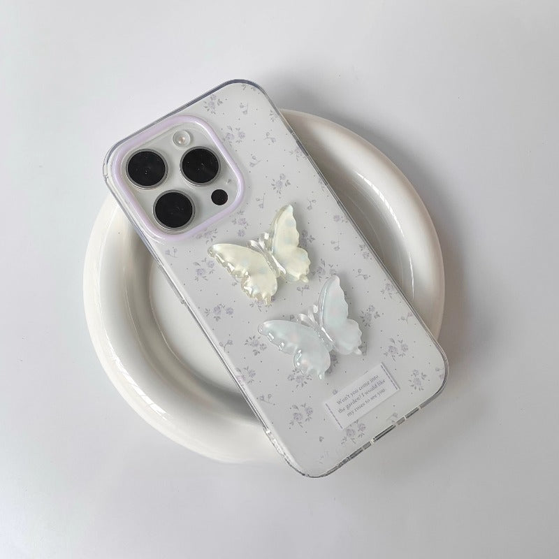 Lavender Butterfly Floral Case