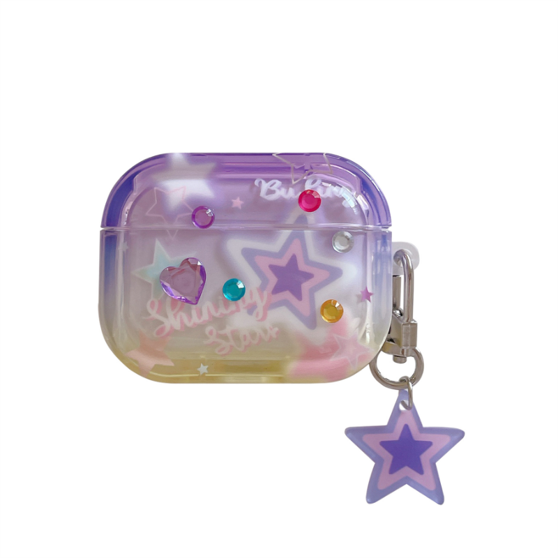 Purple Star Layer Airpods Case