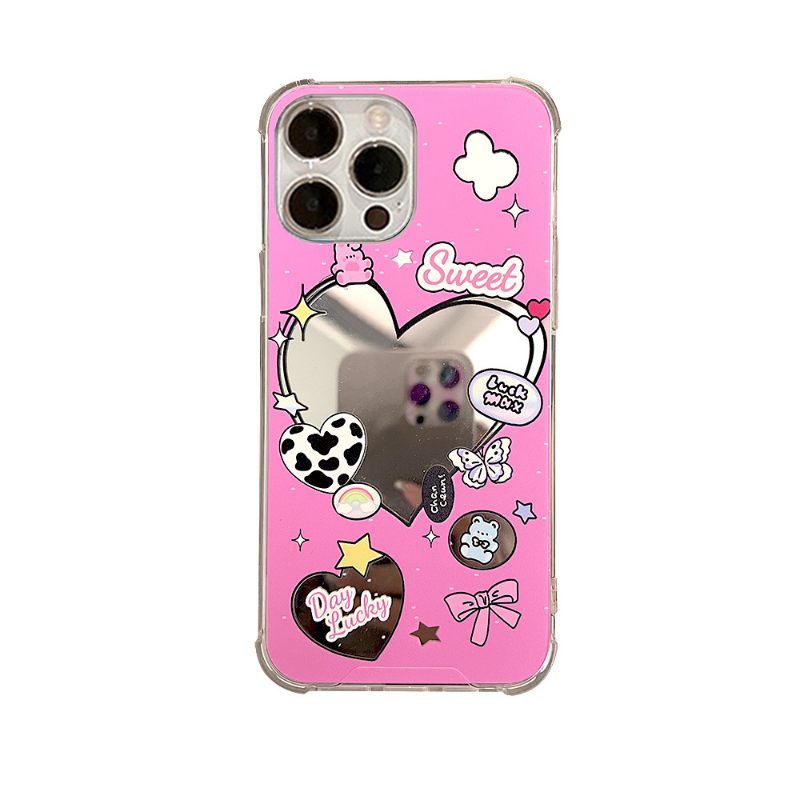 Sweet Lucky Day Mirror Heart Case