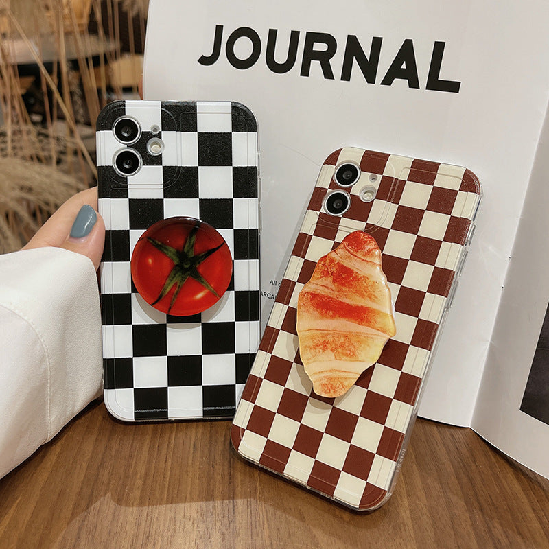 Pop Socket Checkered Case