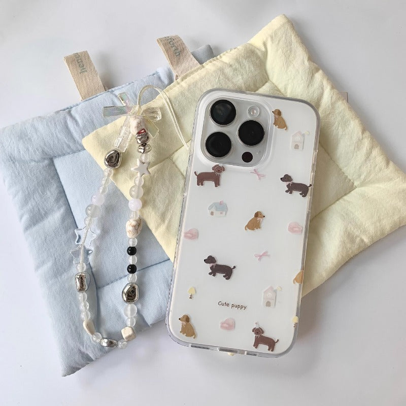 Clear Puppy Print Case