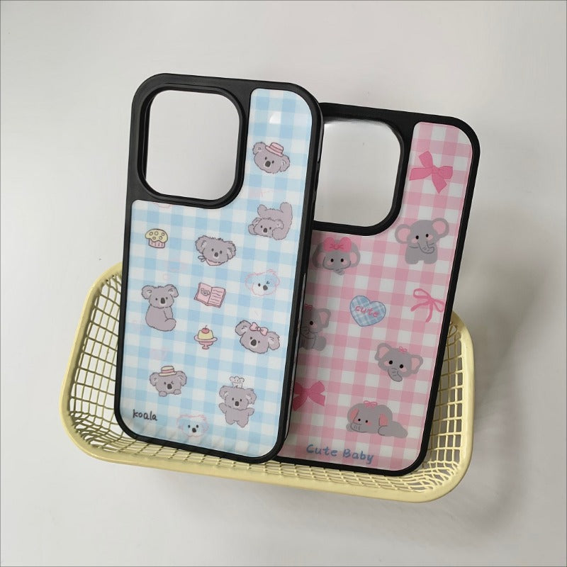 Cute Koala Gingham Phone Case