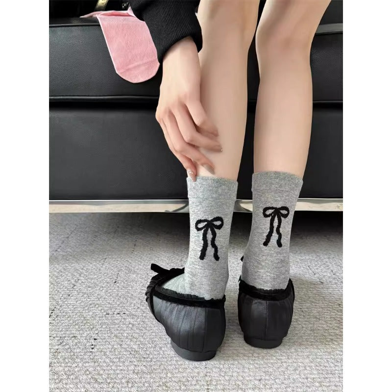 Soft Cotton Bow Ankle Socks